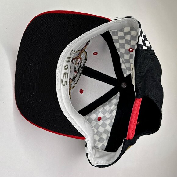 VTG Winston Cup NASCAR Black Red Snapback Cap Eagle B/W Checkered Sides - Picture 9 of 15